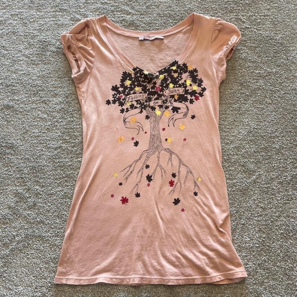 Y2K Vintage Juicy Couture Falling for Juicy Tee USA Made Women's Small